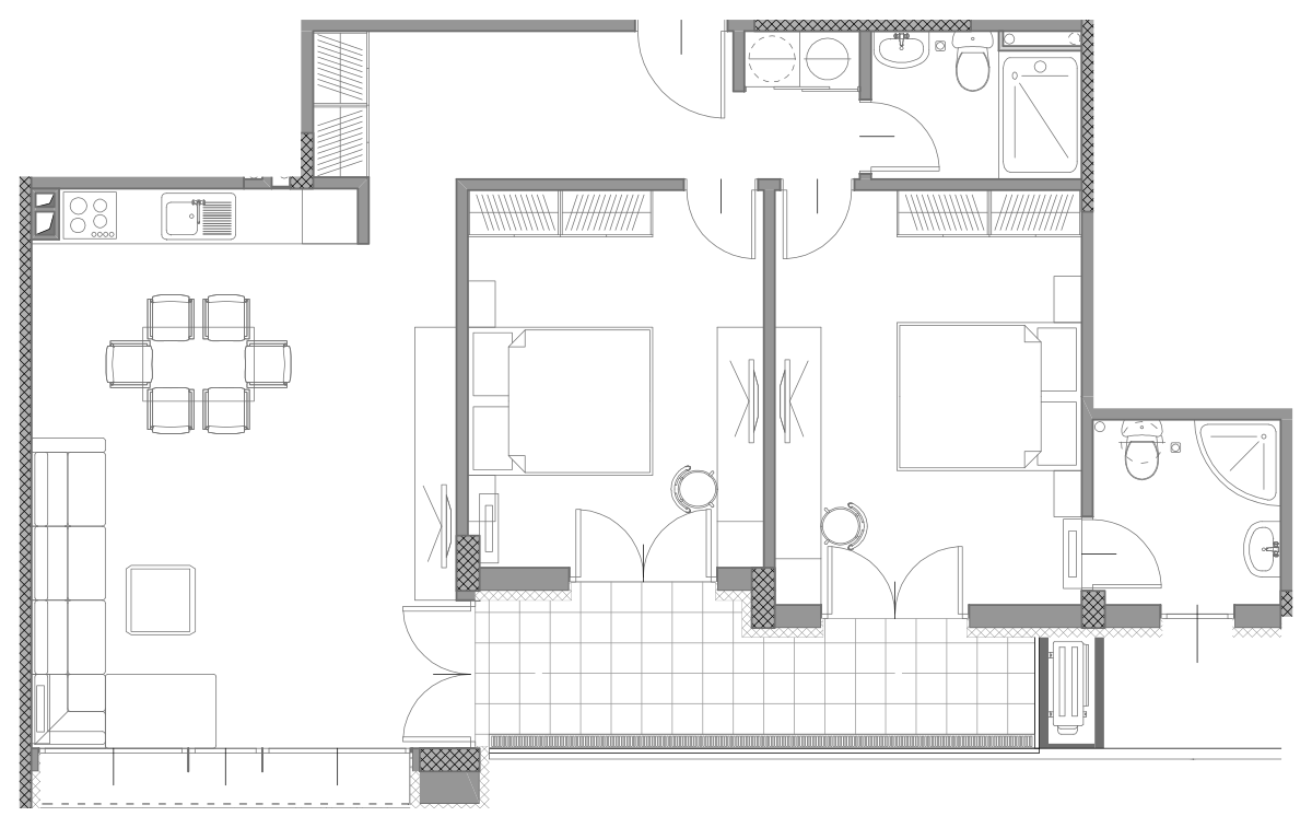 Планировка апартамента B-5