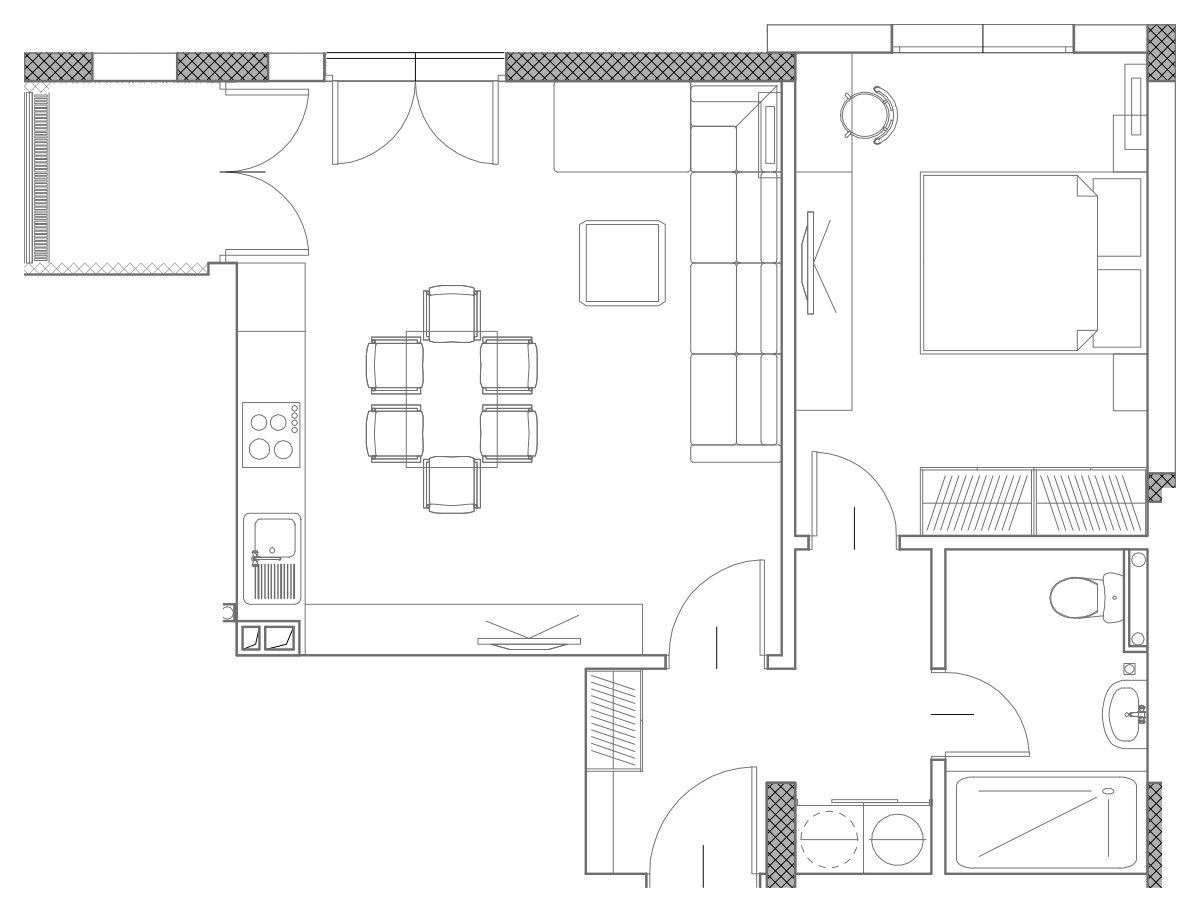 Планировка апартамента B-7