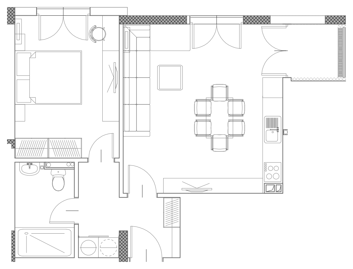 Планування апартамента B-8